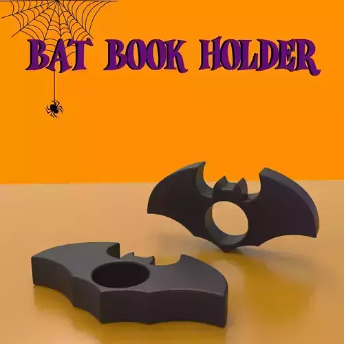 Bat Book Page Holder - 3D Halloween Gift - BookMark 3D STL File 3D print model