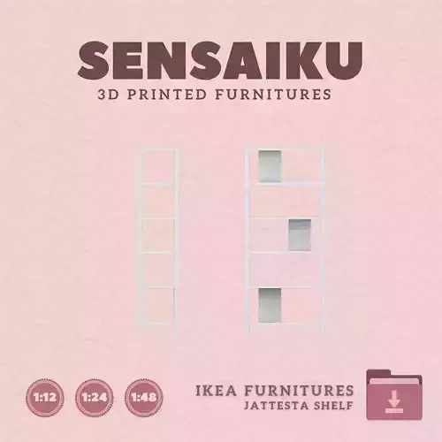 JATTESTA Shelf Unit for Miniature Dollhouse IKEA 3D Print