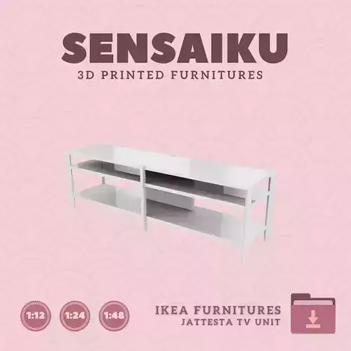 JATTESTA TV Unit for Miniature Dollhouse IKEA 3D Print