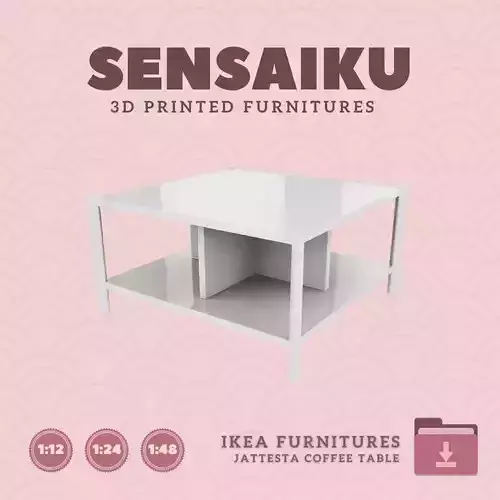 JATTESTA Coffee Table for Miniature Dollhouse IKEA 3D Print