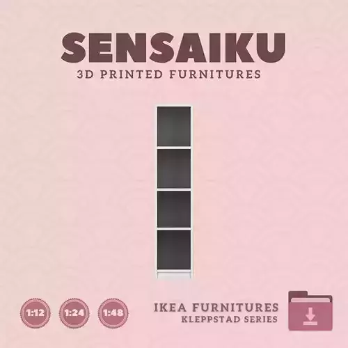 KLEPPSTAD Open Wardrobe for Mini Dollhouse IKEA 3D Print