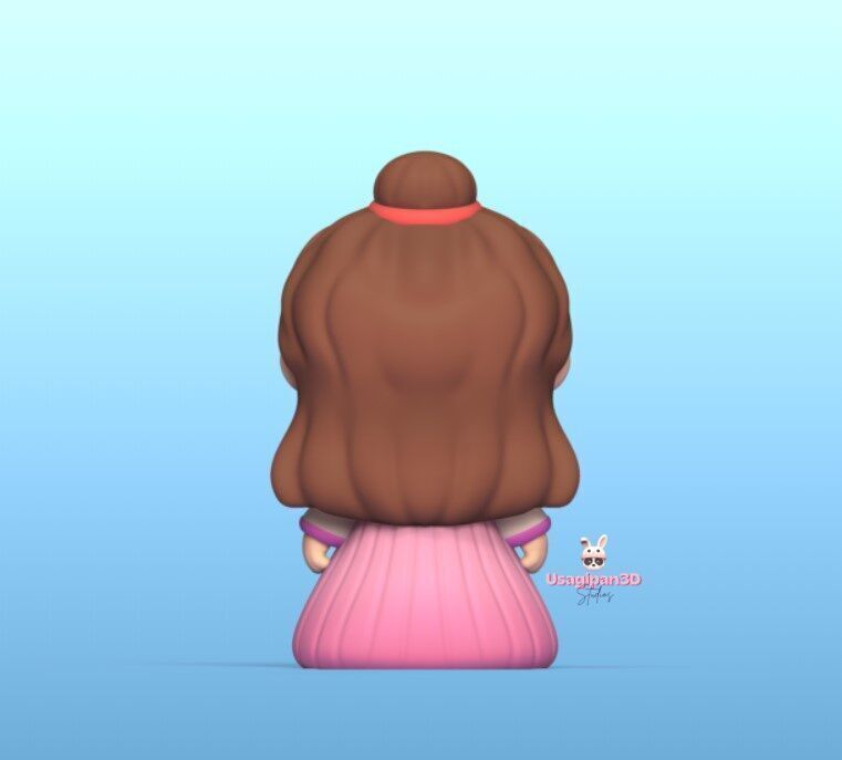 Korean Girl 3D print model_4