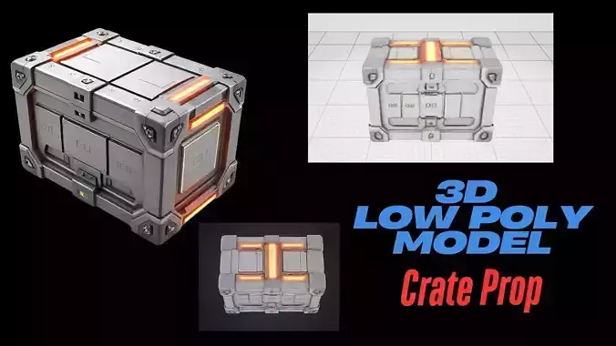 High Quality Crate 3D Model Game Ready Prop for Animations