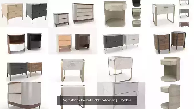 Nightstands Bedside table collection 