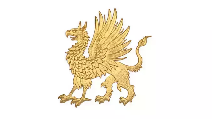 Griffon detailed Relief STL 02