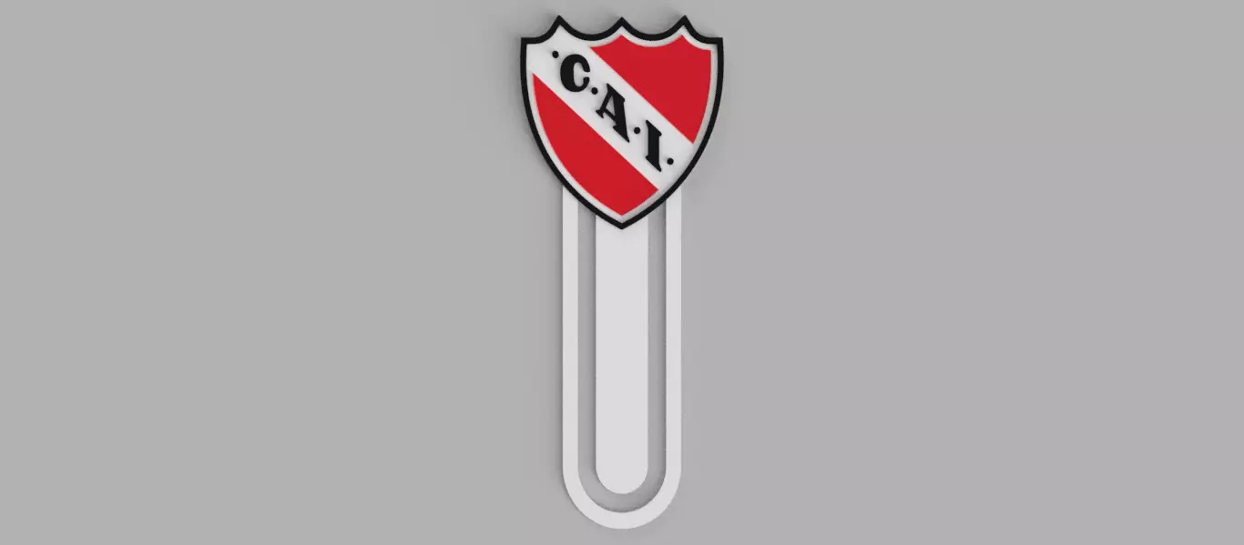 Club Atletico Independiente logo Football Club Shield Bookmark 3D print model