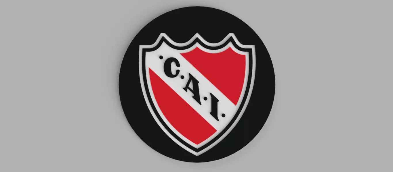 Club Atletico Independiente logo Club Shield Football Coaster Free 3D print model