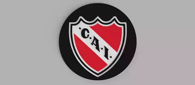 Club Atletico Independiente logo Club Shield Football Coaster
