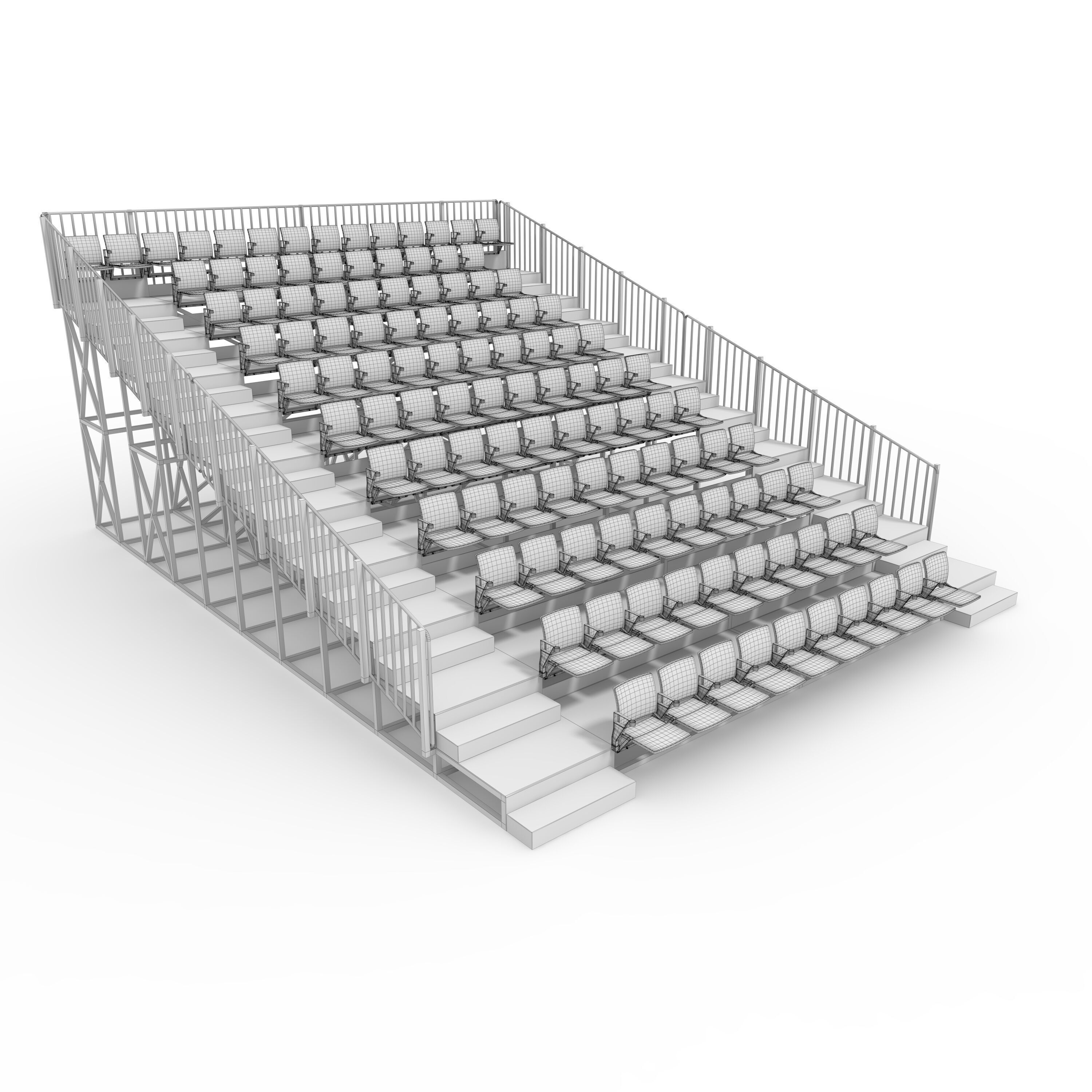 Bleachers 40 3D model_1