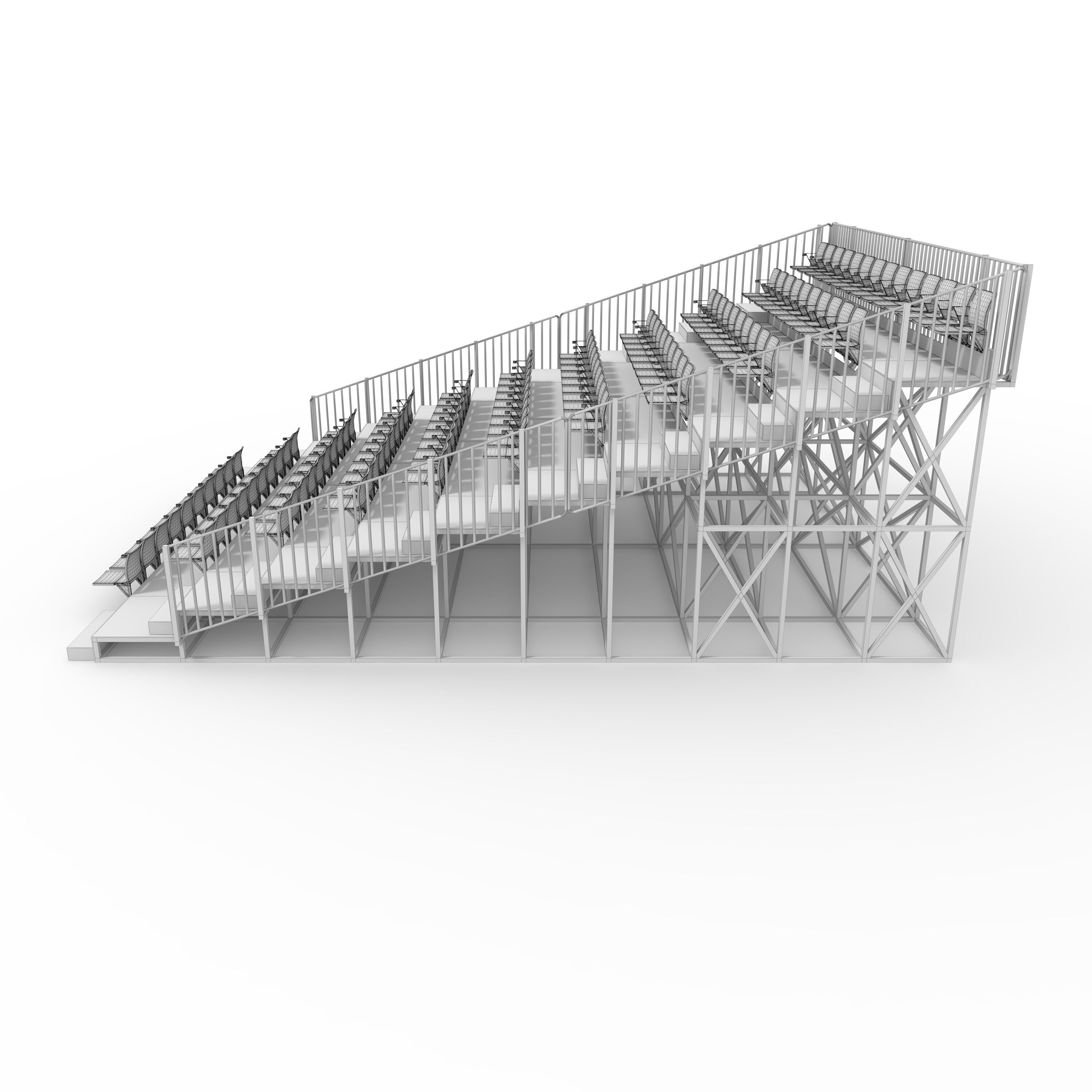 Bleachers 40 3D model_5