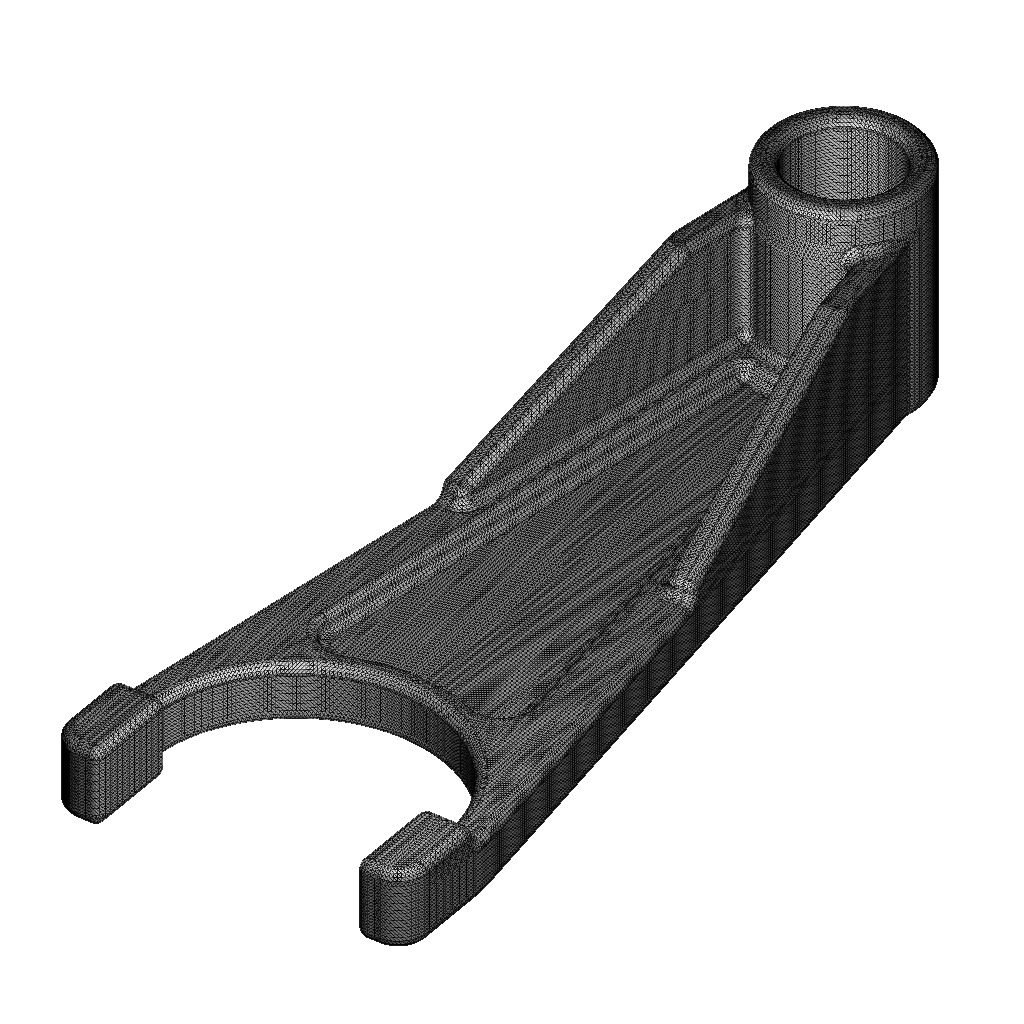 Tractor Gear Shift Fork 3D print model_3