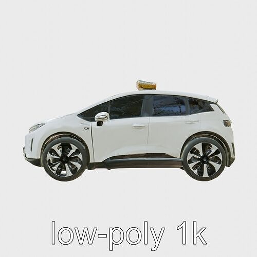 Futuristic Flying Taxi Concept Car Model Low-poly 3D model
