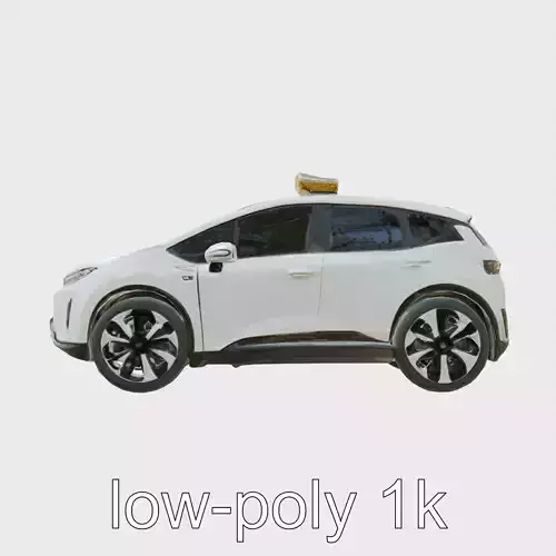 Futuristic Flying Taxi Concept Car Model Low-poly 3D model