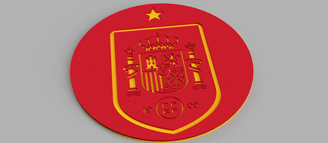 Spanish National Football Team Spain logo  Club Shield Coaster Free 3D print model