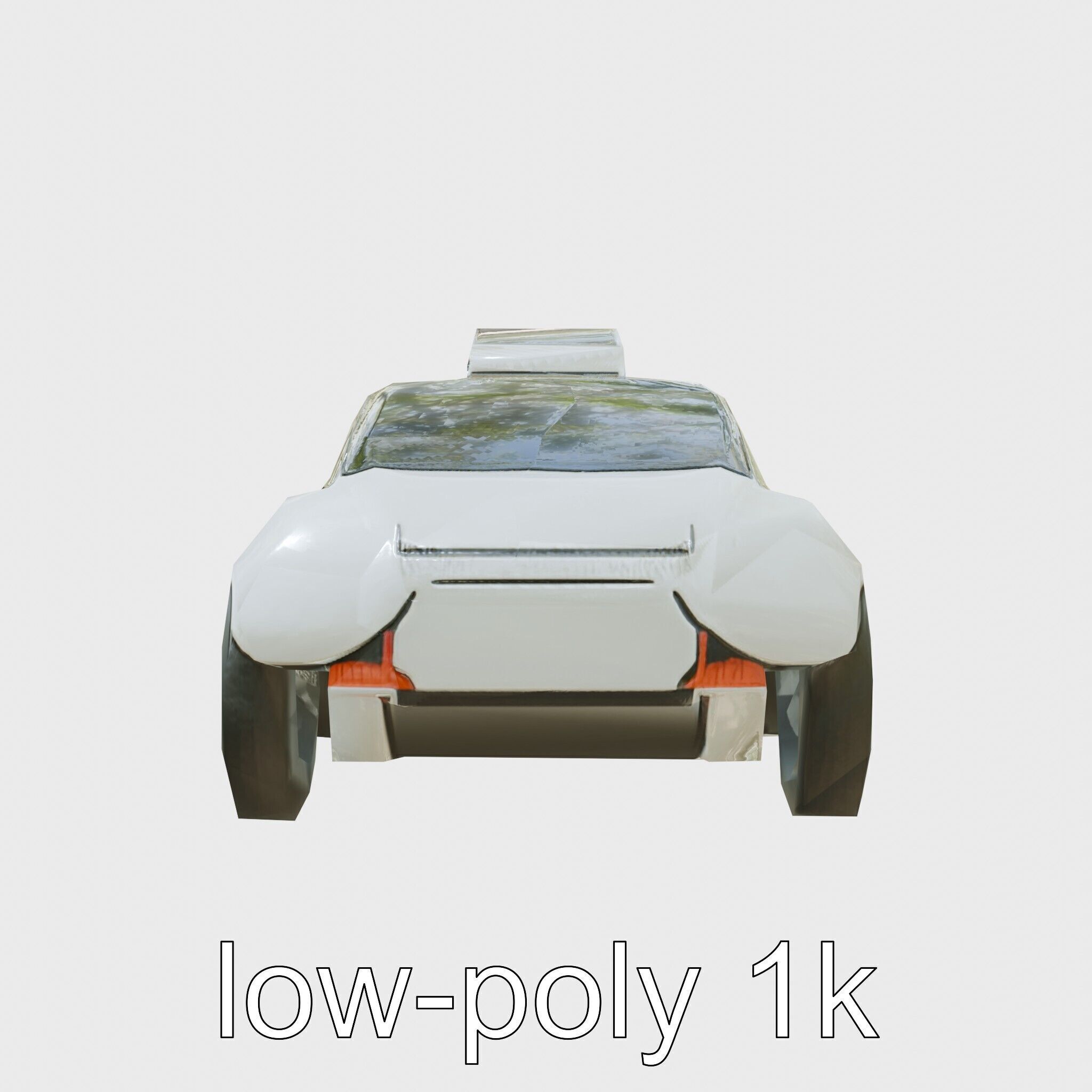 Futuristic Flying Taxi Concept Car Model Low-poly 3D model_4