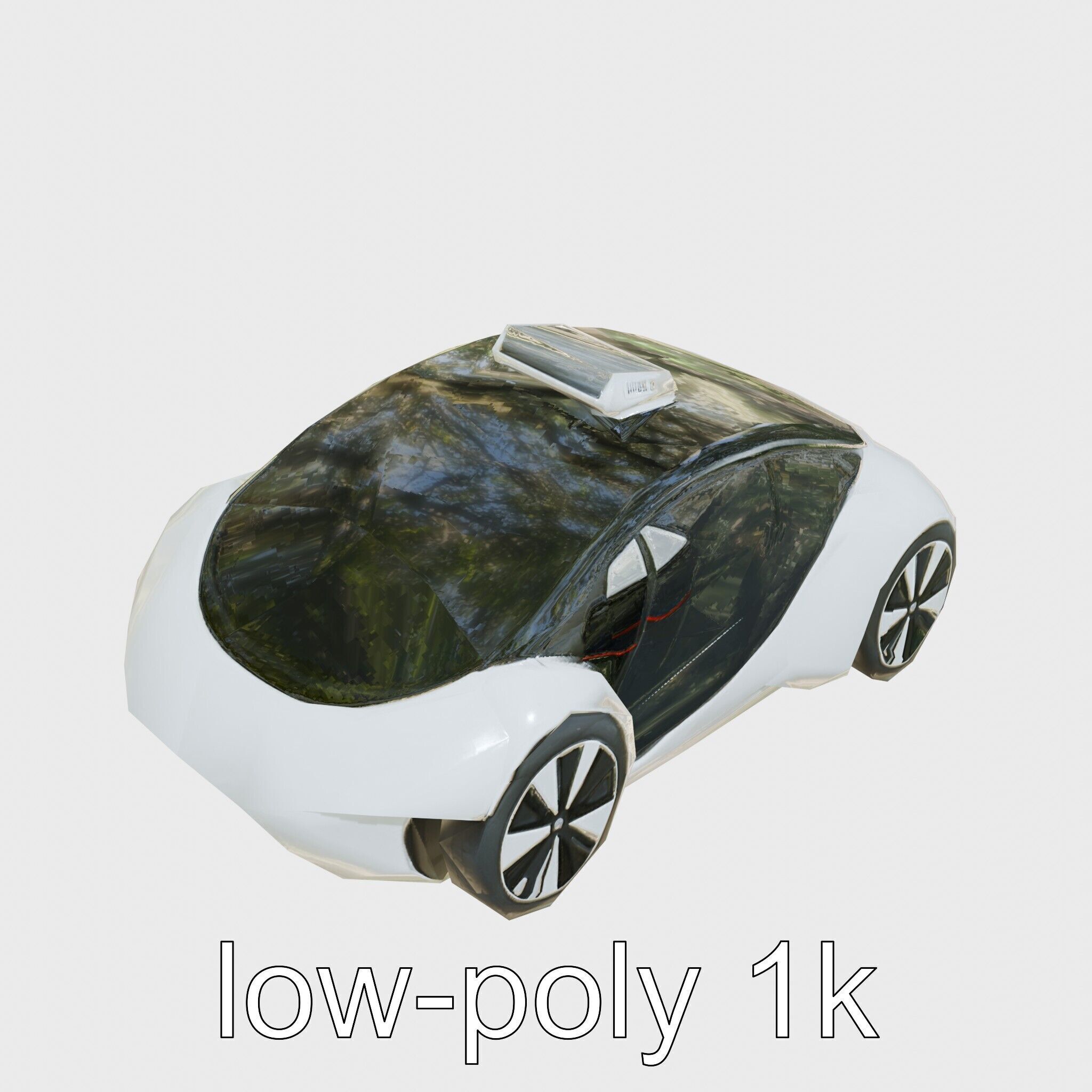 Futuristic Flying Taxi Concept Car Model Low-poly 3D model_10