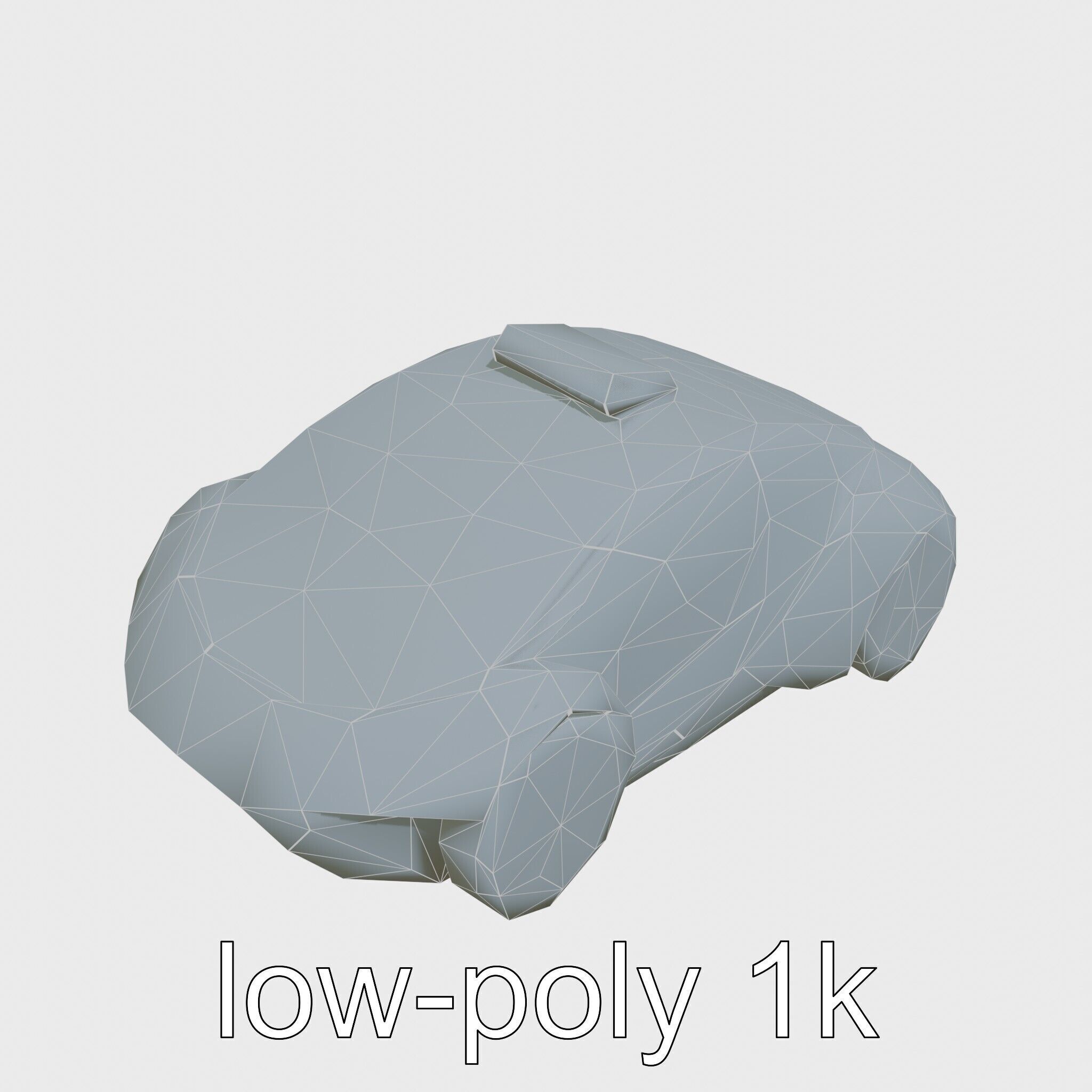 Futuristic Flying Taxi Concept Car Model Low-poly 3D model_21