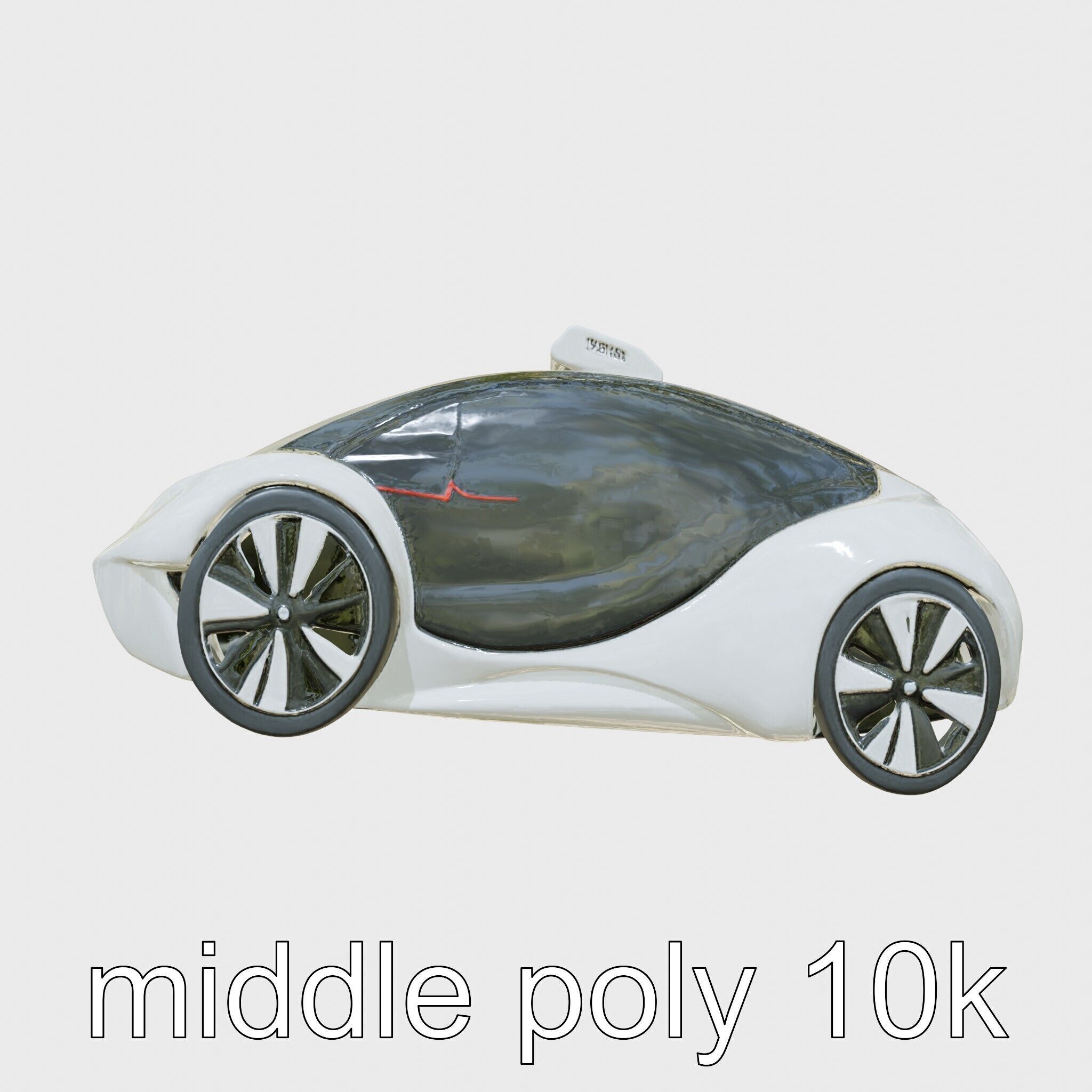 Futuristic Flying Taxi Concept Car Model Low-poly 3D model_29