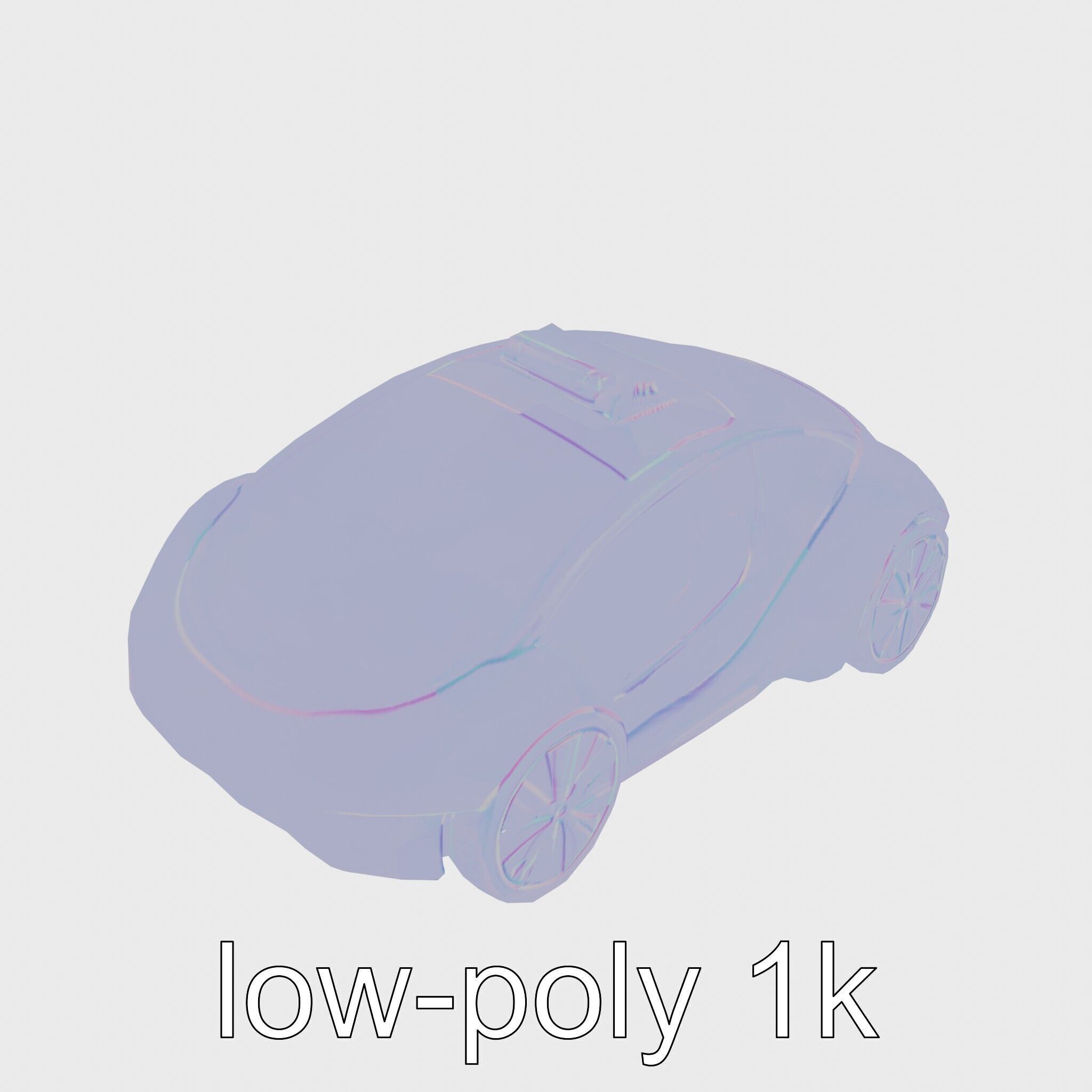 Futuristic Flying Taxi Concept Car Model Low-poly 3D model_17