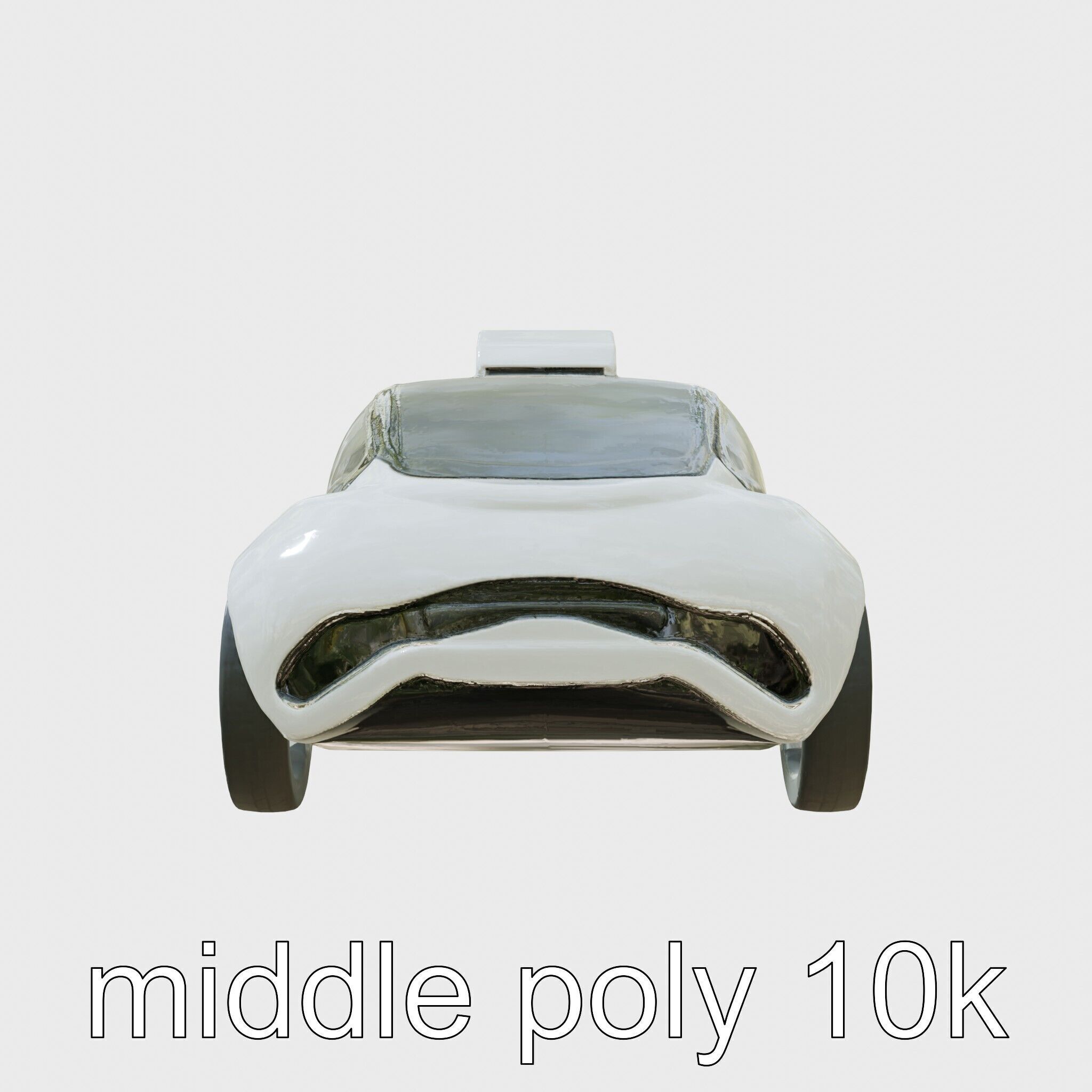 Futuristic Flying Taxi Concept Car Model Low-poly 3D model_2