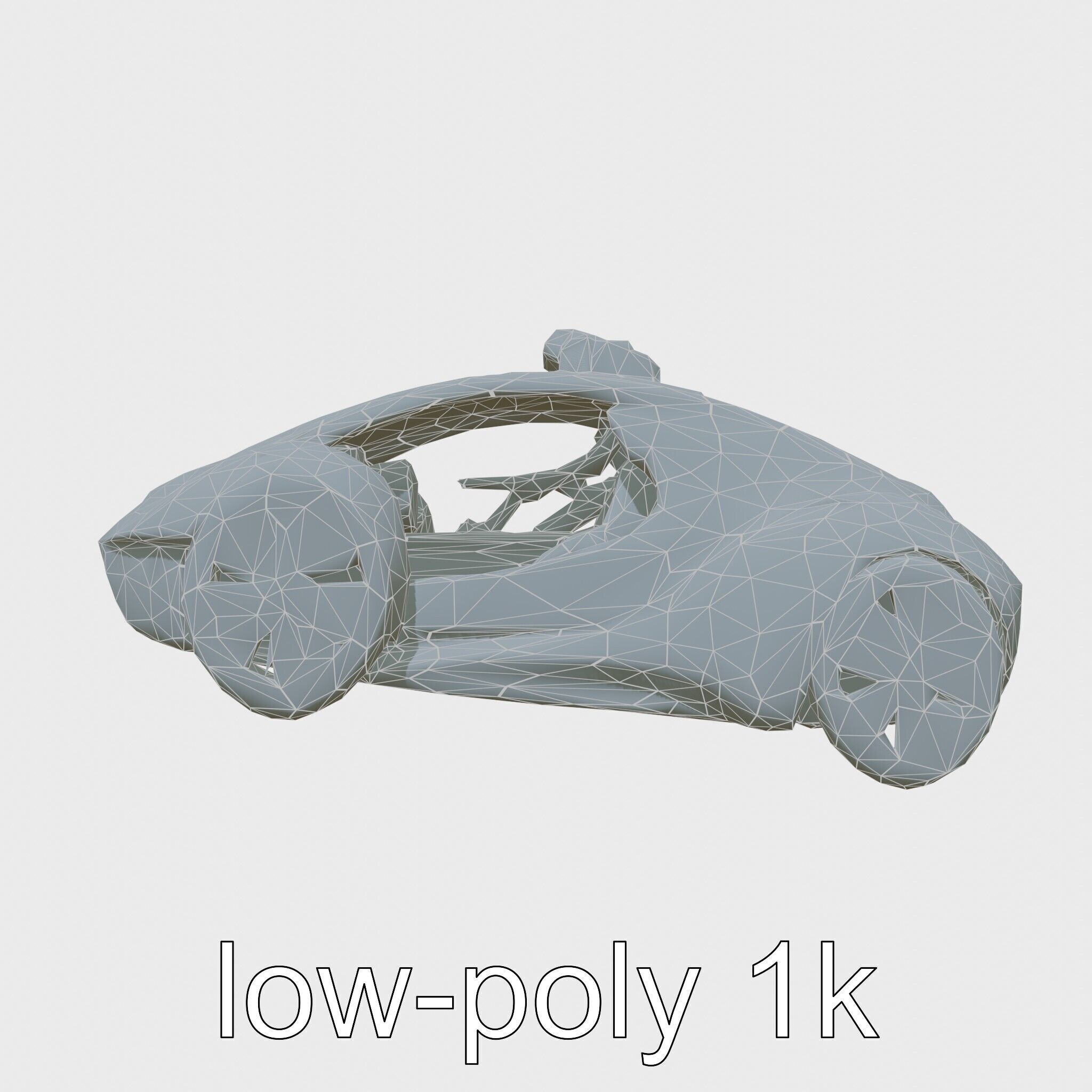 Futuristic Flying Taxi Concept Car Model Low-poly 3D model_6