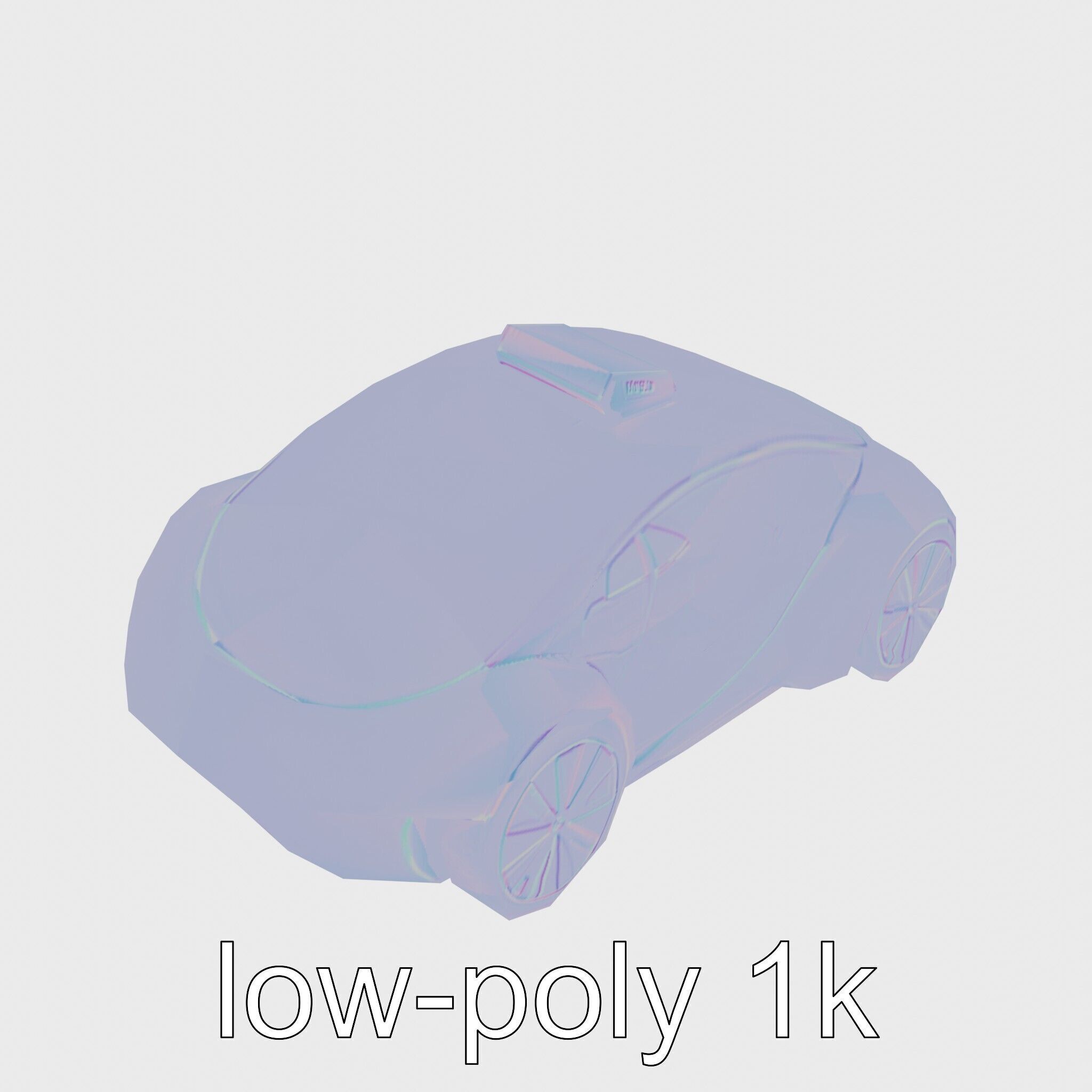 Futuristic Flying Taxi Concept Car Model Low-poly 3D model_13