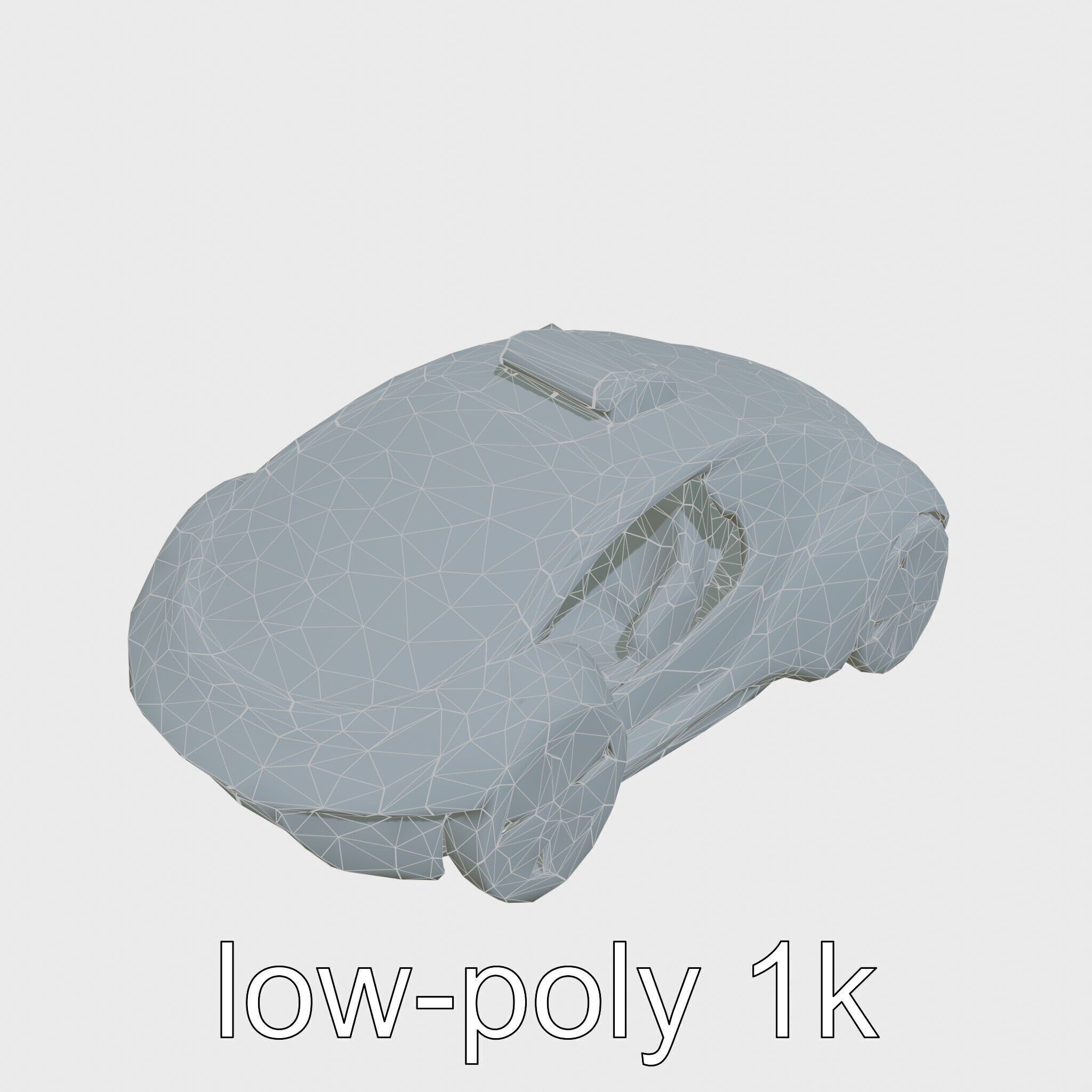 Futuristic Flying Taxi Concept Car Model Low-poly 3D model_27