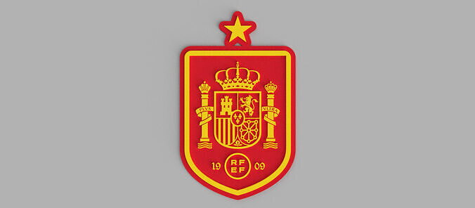 Spanish National Football Team Spain logo Shield Wall Picture Free 3D print model