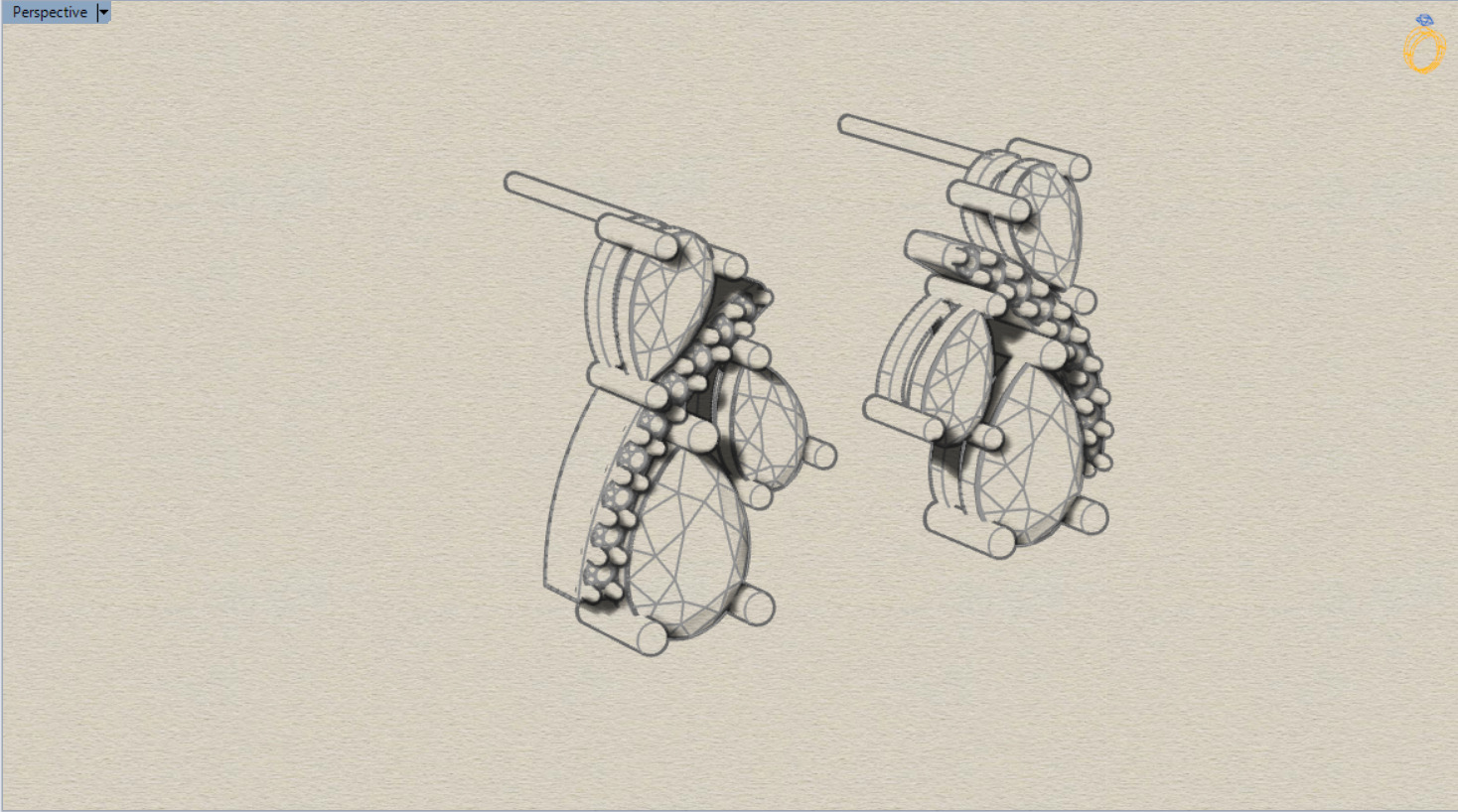 bride diamond jewelry earring je0027 3D print model_15