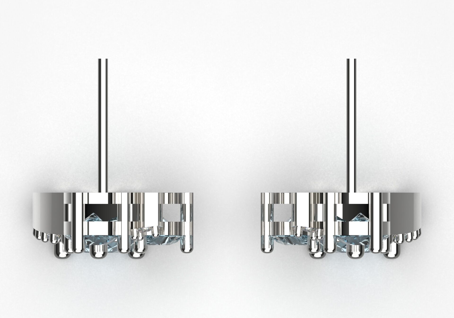 bride diamond jewelry earring je0027 3D print model_3
