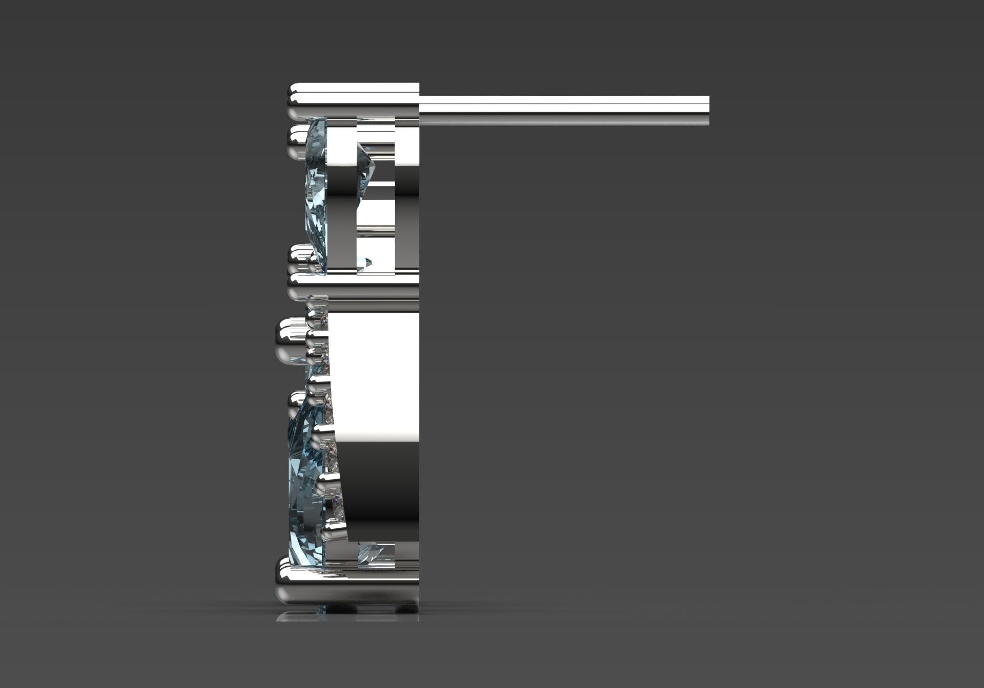 bride diamond jewelry earring je0027 3D print model_1
