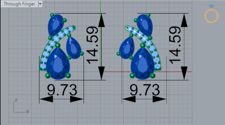 bride diamond jewelry earring je0027 3D print model_10