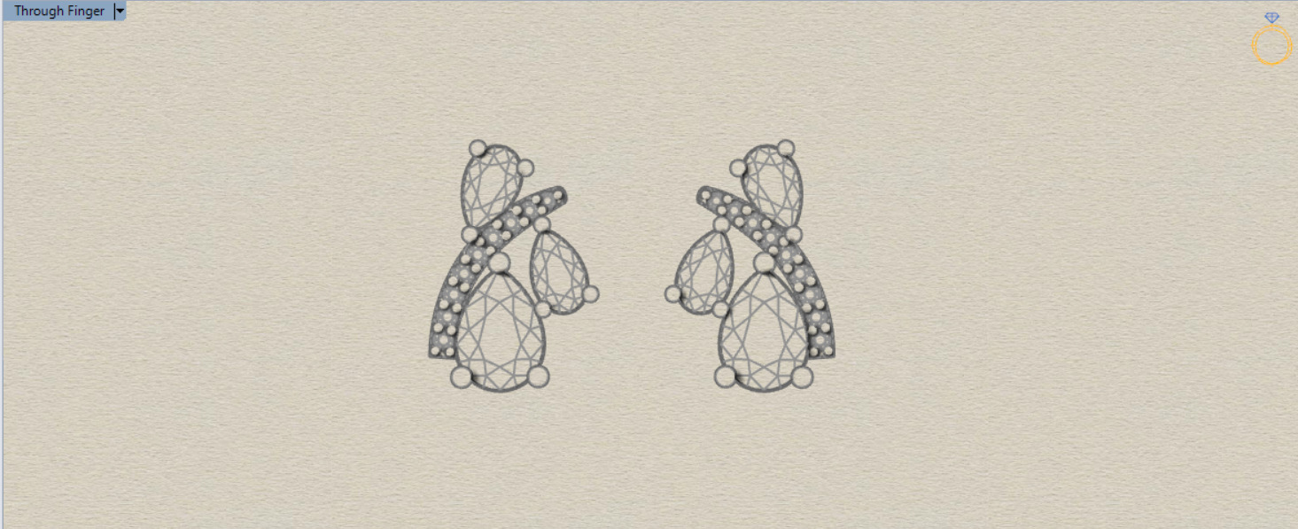 bride diamond jewelry earring je0027 3D print model_17