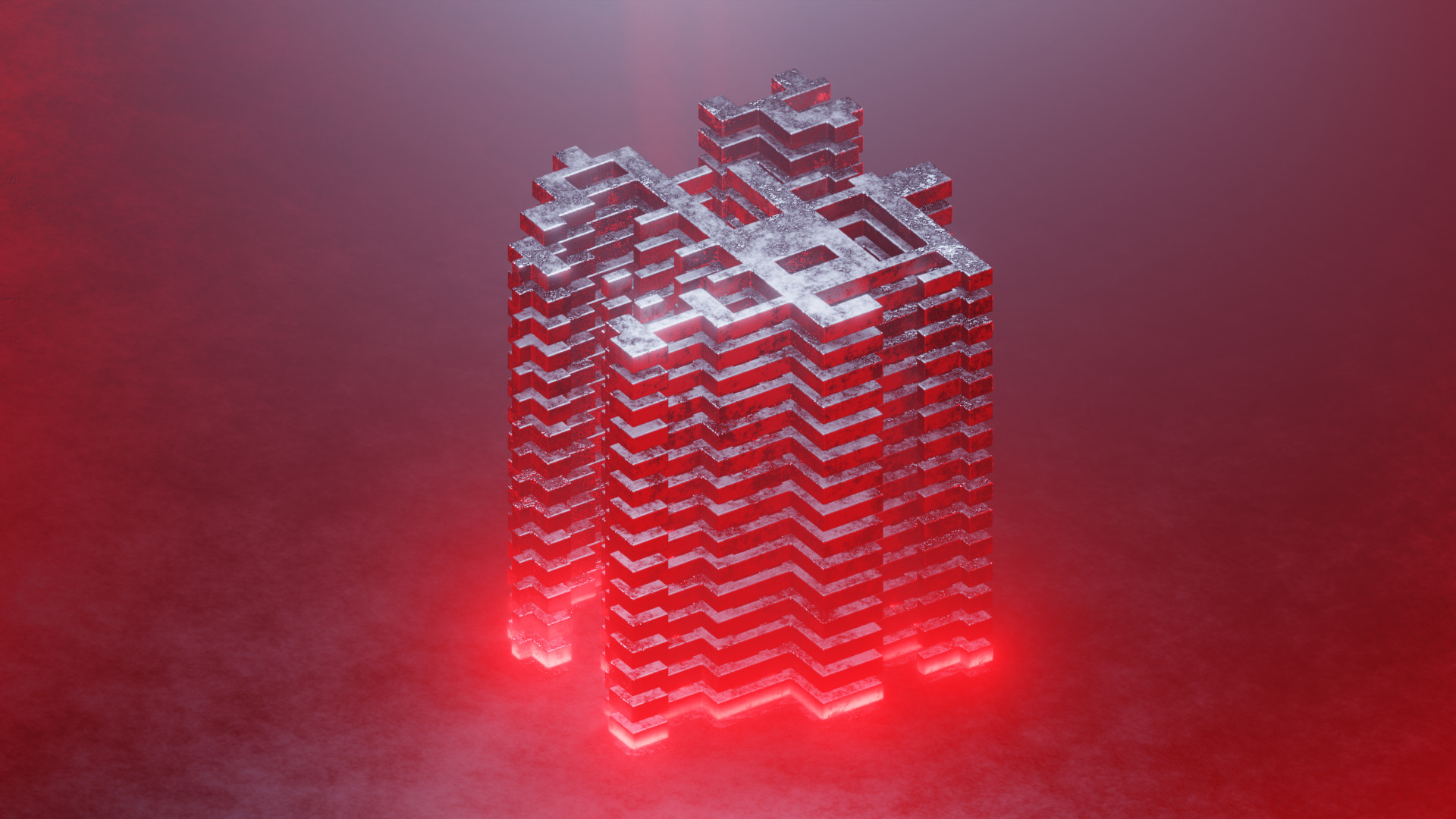 Geometry tech animation Low-poly 3D model_12