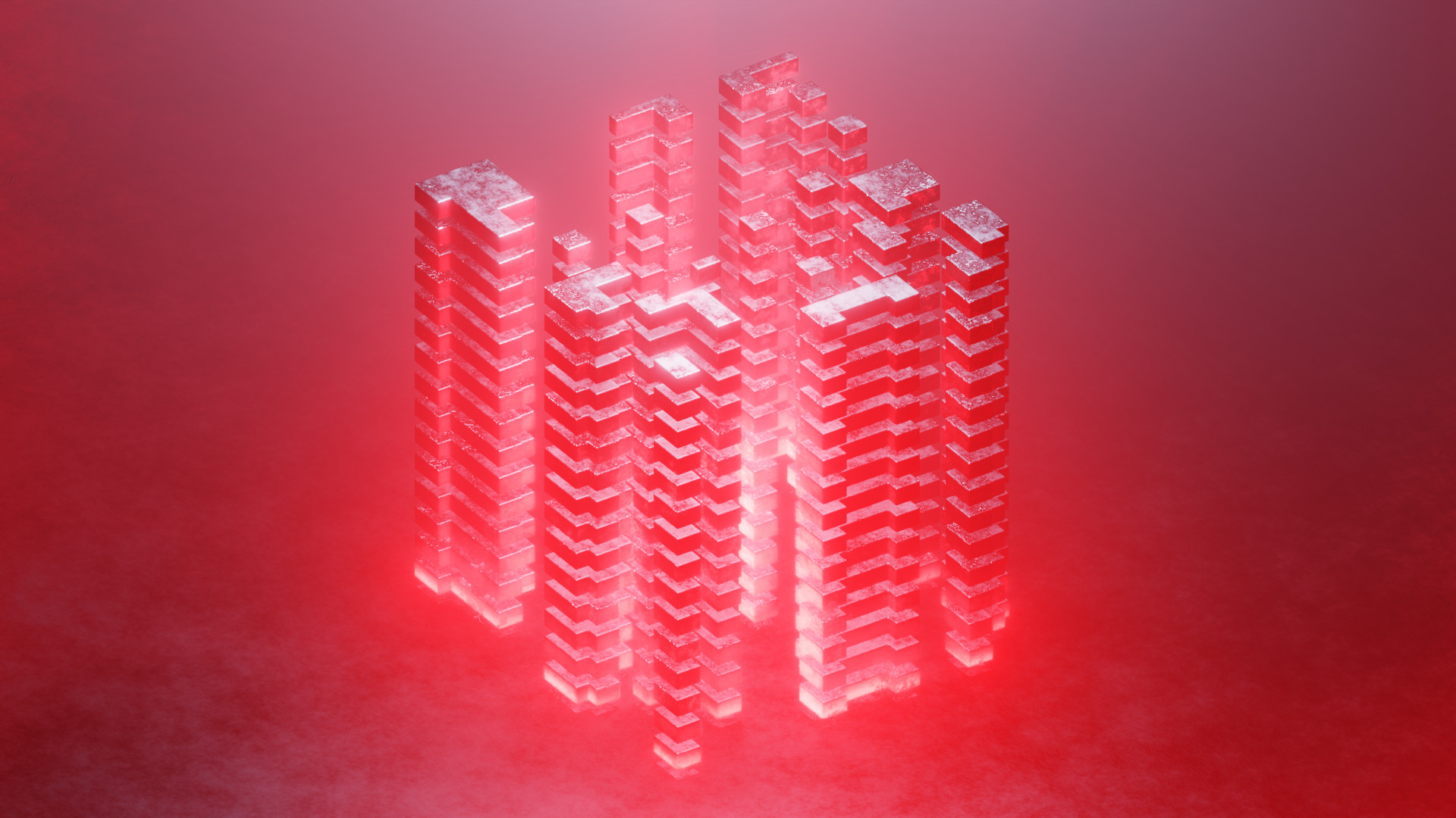 Geometry tech animation Low-poly 3D model_7