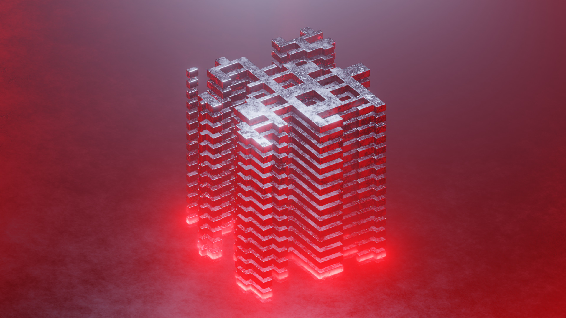 Geometry tech animation Low-poly 3D model_5