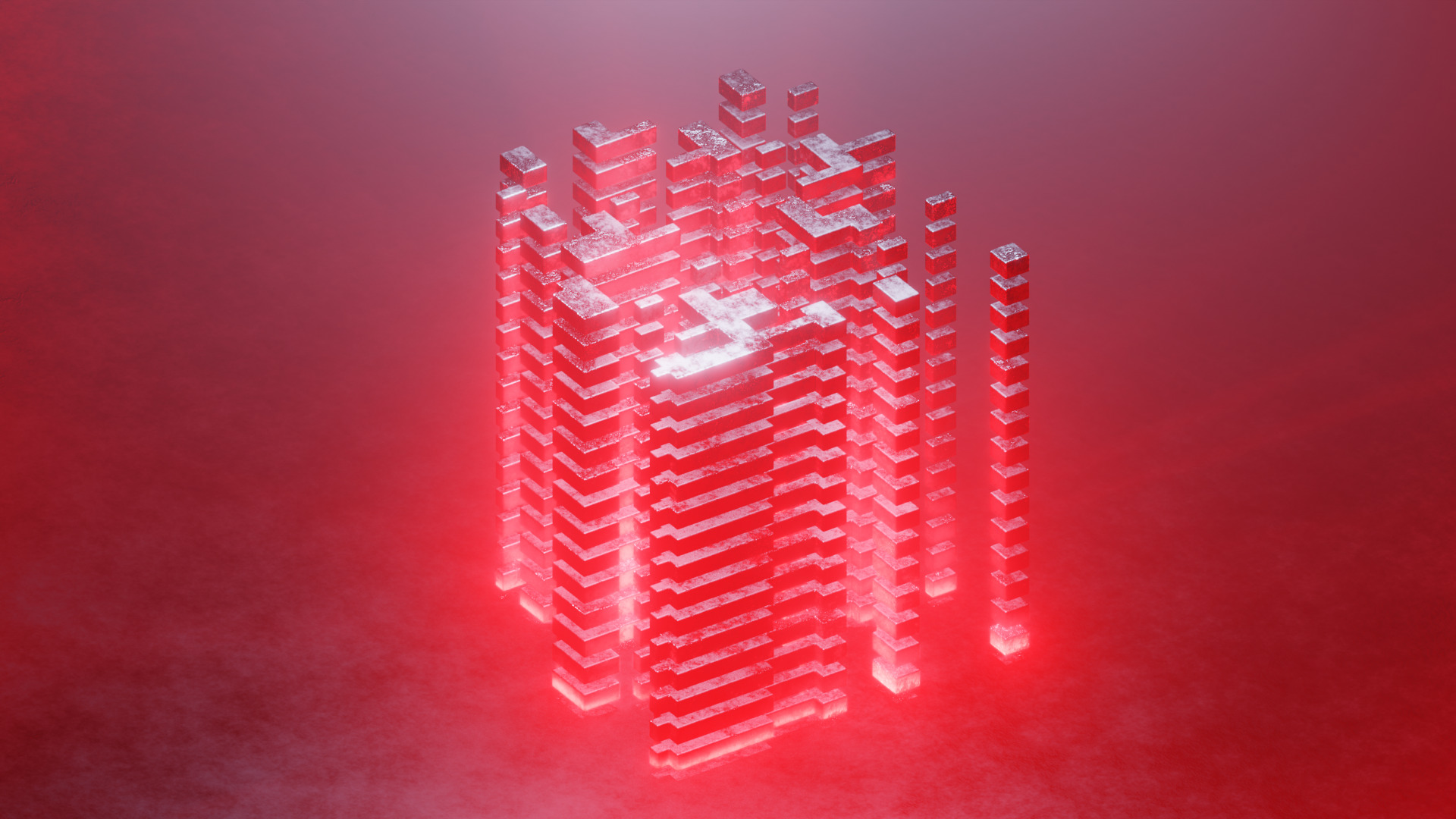 Geometry tech animation Low-poly 3D model_9