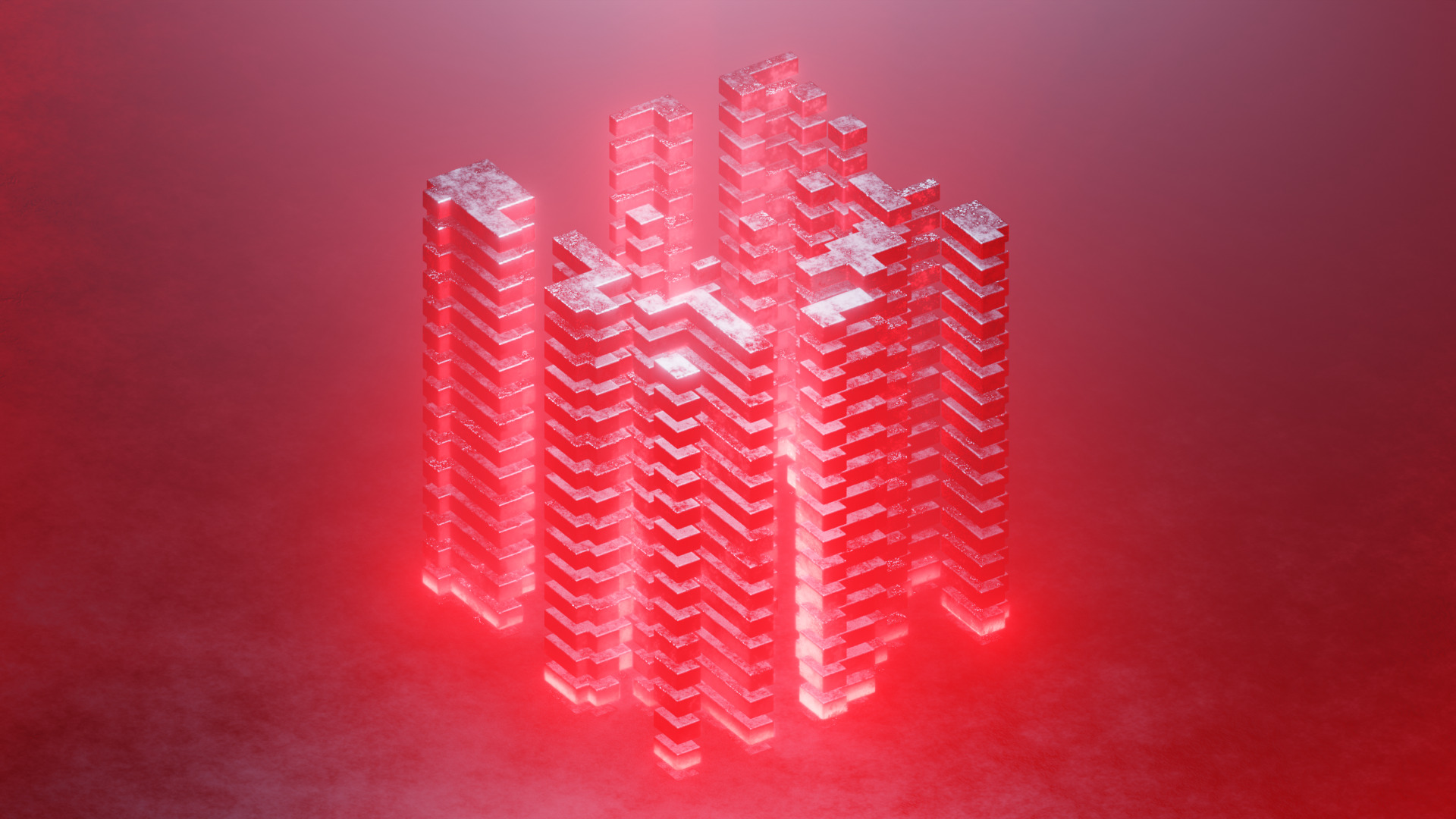 Geometry tech animation Low-poly 3D model_11