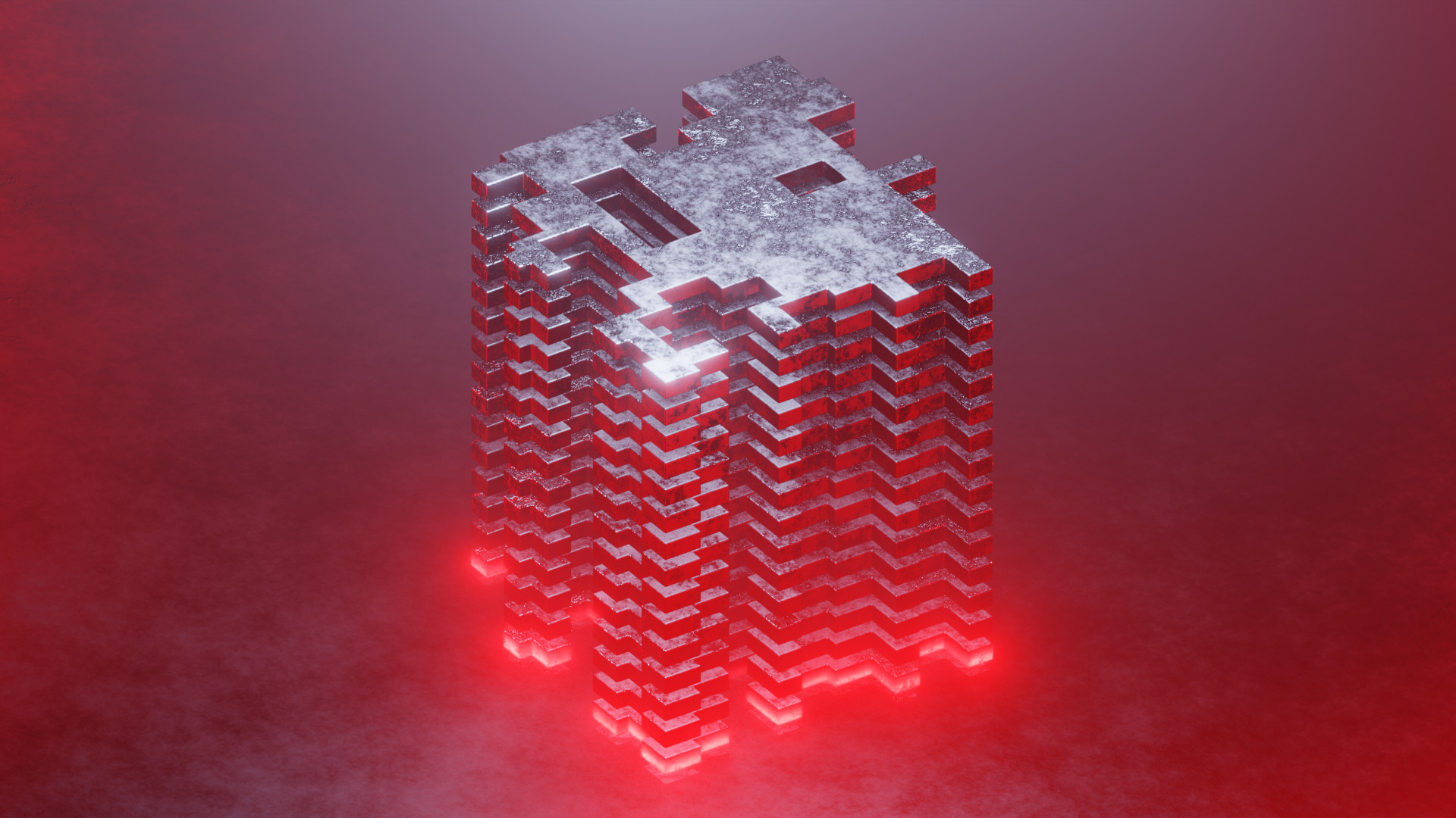 Geometry tech animation Low-poly 3D model_2