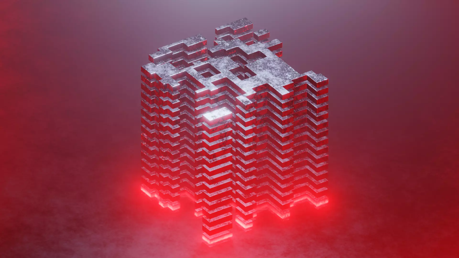 Geometry tech animation Low-poly 3D model_0