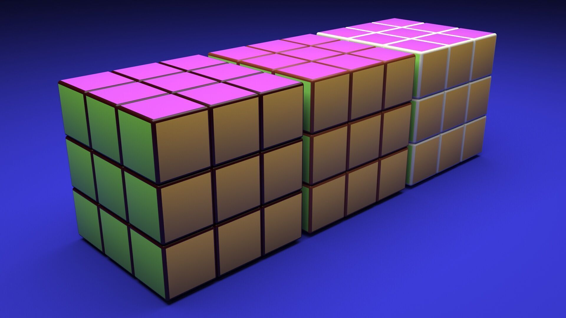 Chocolate Rubiks Cubes Set 3D model_22