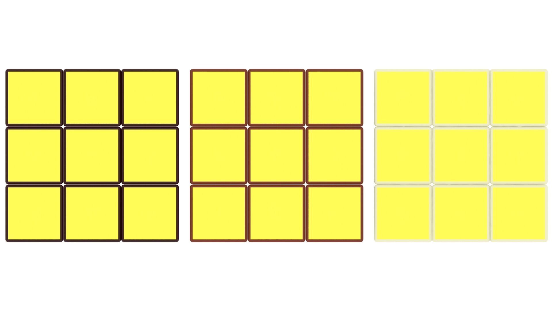 Chocolate Rubiks Cubes Set 3D model_6