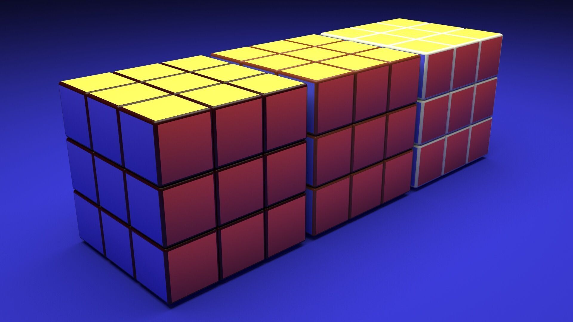 Chocolate Rubiks Cubes Set 3D model_21