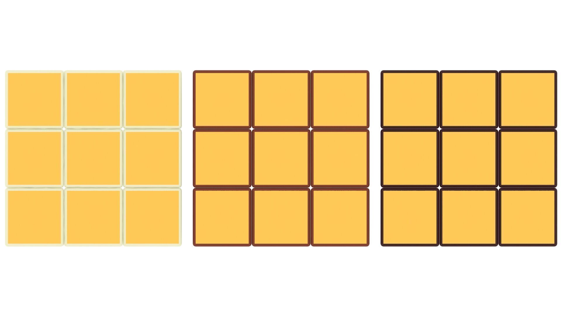 Chocolate Rubiks Cubes Set 3D model_10