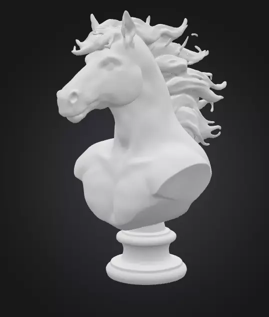 3D Printable Horse Bust Statue 3D print model