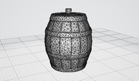 Wooden Barrel 3D Model Game Ready VR AR Prop for Animations Low-poly 3D model_13