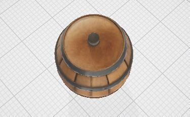 Wooden Barrel 3D Model Game Ready VR AR Prop for Animations Low-poly 3D model_9