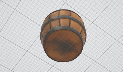 Wooden Barrel 3D Model Game Ready VR AR Prop for Animations Low-poly 3D model_11