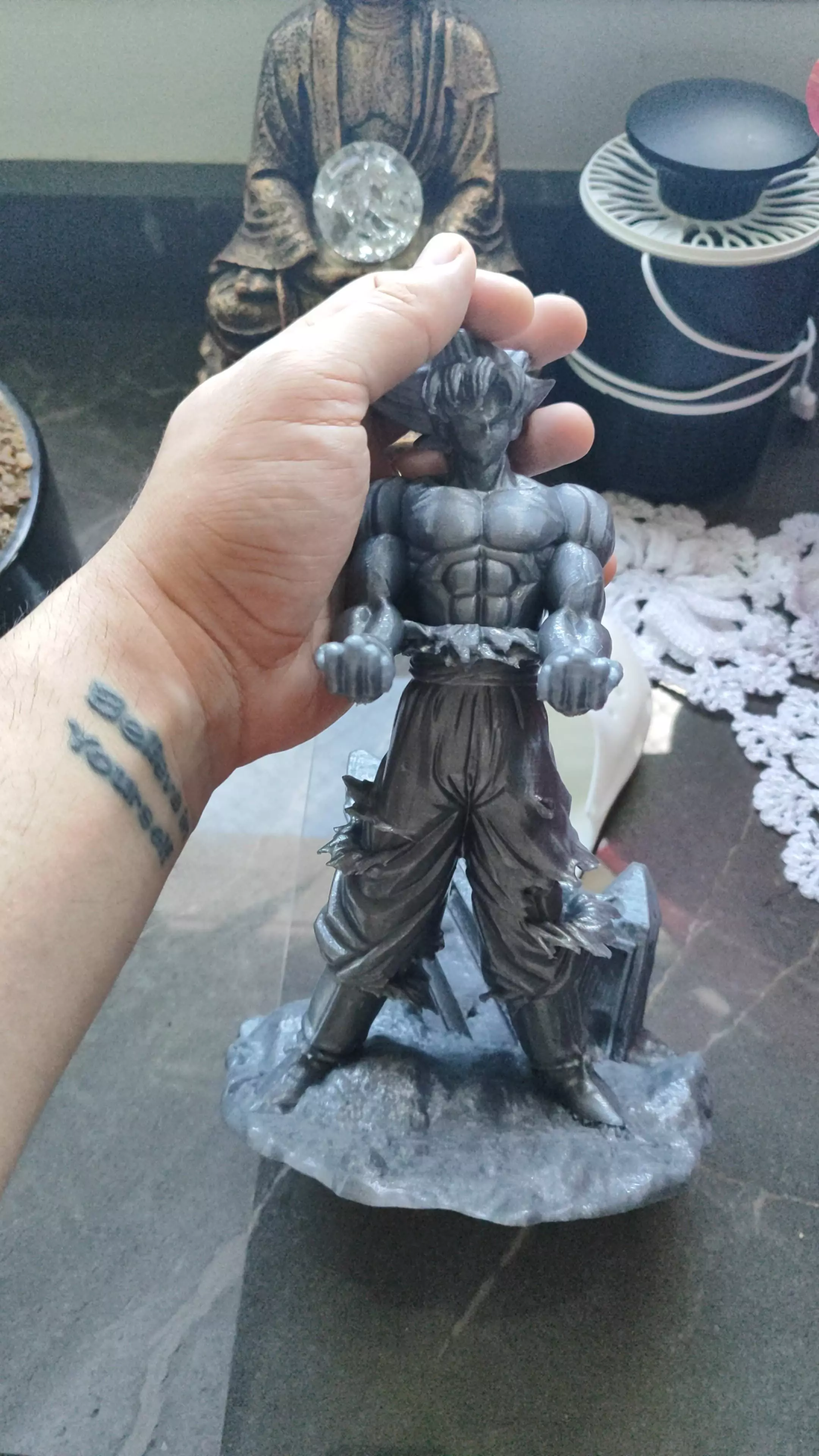 Goku ultra instinct controller holder Free 3D print model_0