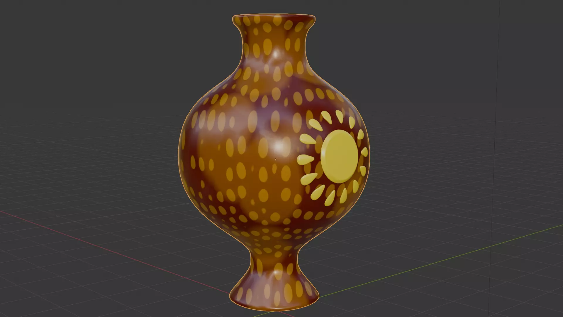 a jar whit a very beautiful design Free low-poly 3D model